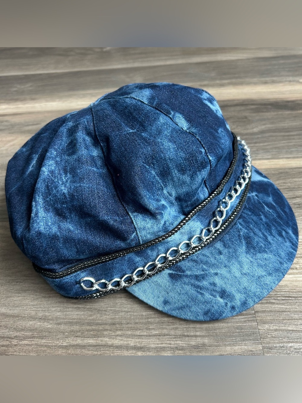 NWOT Y2K Denim Chain Hat